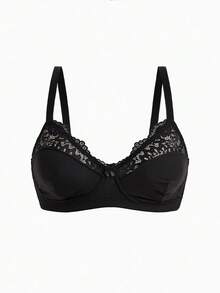 Slumbrini Plus Size Women Knitted Comfortable Lingerie Set - Black - View 3