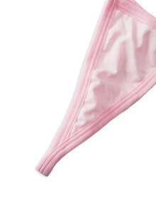 Ocili Women's Solid Color Sexy Mini Thong - Pink - View 4
