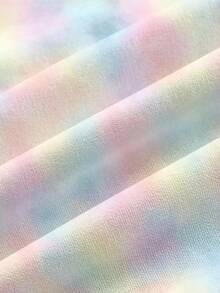PopScrub 休閒簡約紮染圖案刷手服上衣，適合工作通勤、寵物醫院 - 彩色 - 查看 3