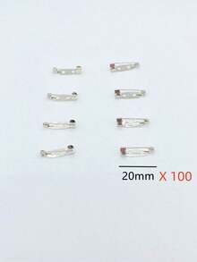 30/100 Pcs Silver Brooch Pin Backs - Heavy Duty Locking Clasps For DIY Jewelry Making, Craft Badges, Wedding Name Tags & Sewing Projects - Secure Safety Pin Backs With Brass Clasp, Multi-Purpose Fasteners For Corsages, Boutonnieres & Fabric Accessories - Multicolor - View 16
