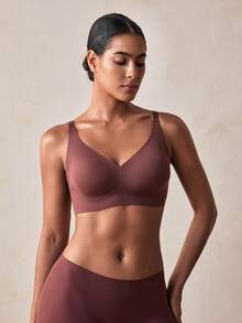 Veilyse Seamless Wireless Soft Cup Bra For Women, Lightweight Unlined Elastic Pullover Bra - Multicolor - View 4