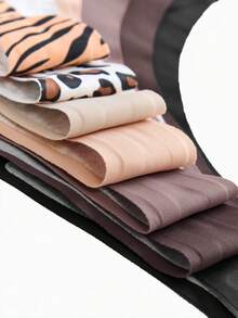 Slumbrini 7pcs/Set Plus Size Seamless G-String Panties, Sexy & Fashionable Casual Comfortable Home-Wear Solid Color & Leopard Print, Gift For Birthday, Valentine's Day, Christmas, Halloween - Multicolor - View 16