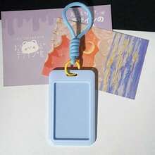 Cute Photocard Holder Keychain For Music Fans, Clear PVC Trading Card Sleeve Protector With Ring, ID Credit Badge Name Card Case For Backpack Purse Travel - Card Holder + Lanyard - View 12