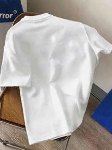 Manfinity Hypemode Kaos Pria dengan Slogan, Cocok untuk Pakaian Kasual Sehari-hari dan Liburan. - Putih - View 4