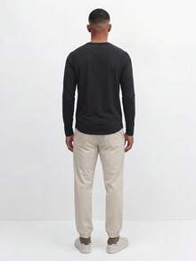 TekDrob Anti-Odor Raglan T-Shirt With Regular Fit And Long Sleeves - Black - View 3