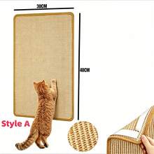 1PC/2PCS Cat Scratch Pad, Sisal Cat Scratching Pad, Natural Cat Anti-Slip Pad, Claw And Tooth Care, Sun, Cat Mat, Cage Cat Chew Toy, Cat Pet Cage, Bedding, Bite And Sleep Nesting, Suitable For Small Animals The Border Color Is Random - Style A - View 16