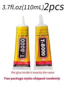 1 件 15ml/50ml/110ml T8000 胶水，工艺粘合剂，用于手机屏幕修复玻璃木工艺品金属和宝石、钻石画亚克力尖钻 DIY、珠宝钻专用胶水圣诞节节日礼物 - 黃色 - 查看 14