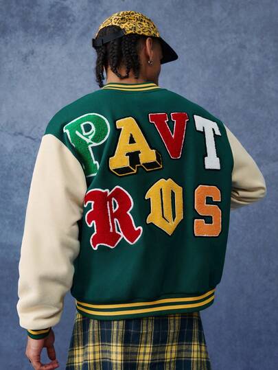 PAVTROS Men American Retro Varsity Baseball Jacket, High Street Style, American Retro Varsity Style, 3D Textured Towel Embroidery, Unique Design, Luxury Quality, Casual Lazy, Nostalgic Team Uniform, Unisex Couple, Holiday Gift