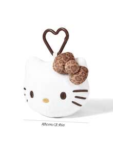 HELLO KITTY AND FRIENDS | SHEIN 1個可愛卡通貓咪吊飾，優雅時尚，可掛在包包與鑰匙上 - 豹紋 - 查看 3