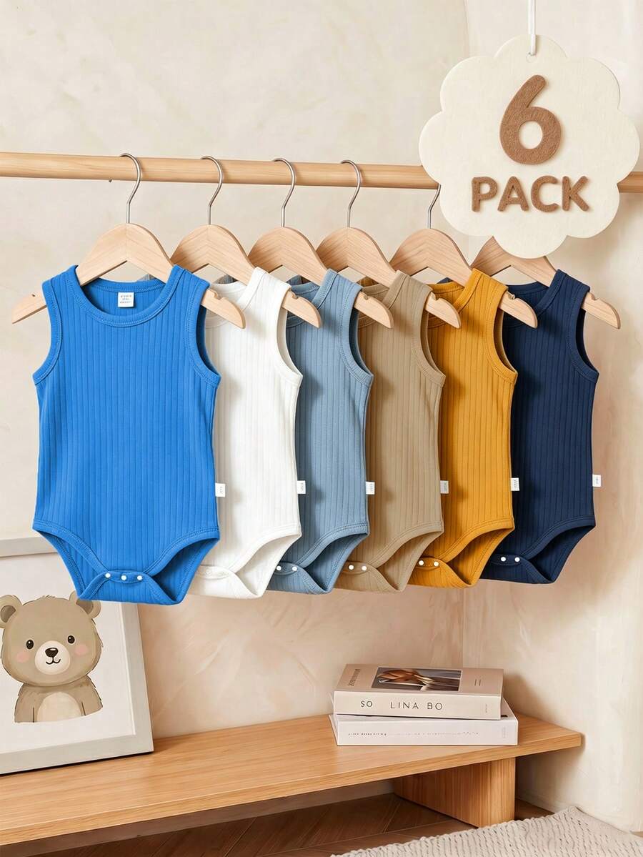 SHEIN Vintaside Kids Baby Boy Summer Multi-Color Sleeveless Jumpsuit - Multicolor - View 1