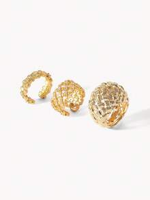 Opalesca 18K Gold-Plated Fashionable Exquisite Design Ring - Yellow Gold - View 10