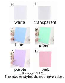 SHEIN Random 1 PC Large Capacity File Organizer - Personalized A4 Size, Board Clip, Storage Function 2 In 1 Study Material Organizer - Ultimate Organization And Information Book Classification - Office Desk Accessories For Subject Management(Consumables ) - Multicolor - View 20