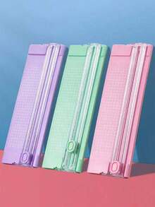 1 Multi-Functional A4 Dual-Way Paper Cutter, Portable Manual Trimmer With Ruler, Ideal For Office, School And Study Use. - multicolor - View 11