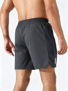 Coreblaze Men's Casual Sports Shorts With Zipper Pockets, Gym - Dark Grey - View 2