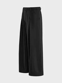 AXEPEAK Men's Solid Color Casual Versatile Daily Wear Long Pants - Black - View 6