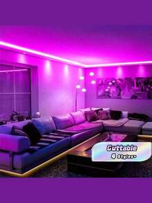 RGB LED Strip Light, Remote Control, Can Adjust Color And Brightness, The Length Can Be Cut, Very Easy To Install, Suitable For Home Interior Decoration, Festival Atmosphere Light, Party Atmosphere Light, Fun Light - Multicolor - View 2