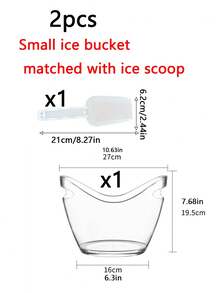 Half Clear Champagne & Chilled Soda Bucket – Ice Bucket, Ideal For Parties, Bars And Restaurants, Perfect For Summer, Father's Day And Halloween - View 10