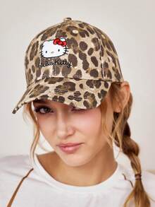 HELLO KITTY AND FRIENDS | SHEIN 時尚經典休閒甜美基礎百搭運動豹紋女款棒球帽 防曬遮陽 日常穿搭 立挺版 禮物 - 豹紋 - 查看 6