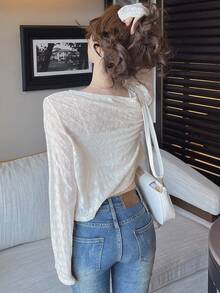 DAZY Women's Long Sleeve Jacquard Jacket,Fall Women Clothes - Apricot - View 5
