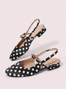 CUCCOO DOLLMOD Women's High Heel Pumps, Graduation Heel, Prom Heels For Summer Spring Shoes Spring Break Easter For Christmas Spring Shoes - Black Dot - View 6
