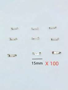 30/100 Pcs Silver Brooch Pin Backs - Heavy Duty Locking Clasps For DIY Jewelry Making, Craft Badges, Wedding Name Tags & Sewing Projects - Secure Safety Pin Backs With Brass Clasp, Multi-Purpose Fasteners For Corsages, Boutonnieres & Fabric Accessories - Multicolor - View 19