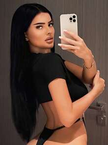 SHEIN SXY 大尺碼時尚性感純色鏤空連身衣 - 黑色 - 查看 3