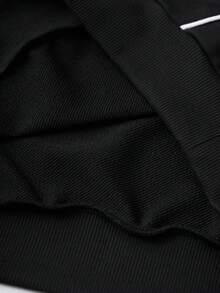 STYNVO 男士字母印花對比滾邊套頭運動衫 - 黑色 - 查看 6