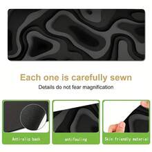 XXL Extended Gaming Desk Mouse Pad, Black Gray Swirl Marble Texture, Non-Slip Durable Rubber Base Smooth Surface, Large Workspace For PC Laptop Office Home Gaming Setup - multicolor - View 3