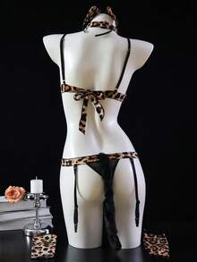 Dansine 2026 Spring/Summer New Leopard Print Sexy Lingerie Role Play Uniform Sleepwear Set, Sexy Style For Dating - Multicolor - View 2