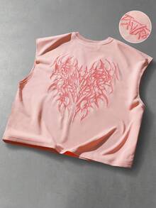PAVTROS 男士夏季休閒刺繡背心 - 粉色 - 查看 7