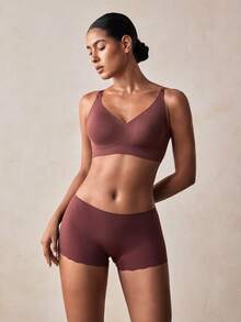 Veilyse Seamless Wireless Soft Cup Bra For Women, Lightweight Unlined Elastic Pullover Bra - Multicolor - View 7