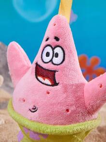 SpongeBob SquarePants | SHEIN 1個卡通娃娃吊飾，可愛時尚，可掛在包包和鑰匙上 - 粉色 - 查看 4