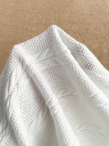 Attitoon Y2K White Top  Solid Color Hooded  Versatile  Wear Sweatshirt Going Out Outfits - White - View 4