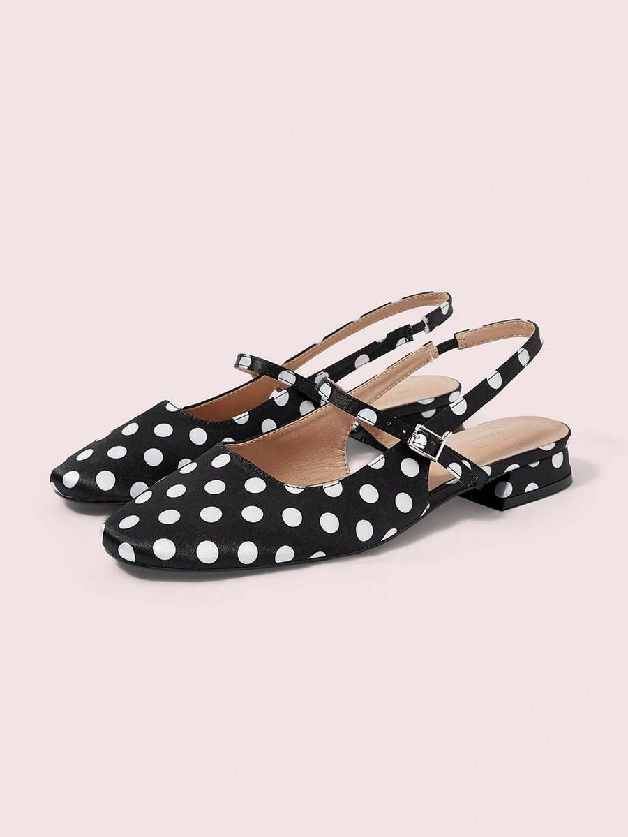 CUCCOO DOLLMOD Women's High Heel Pumps, Graduation Heel, Prom Heels For Summer Spring Shoes Spring Break Easter For Christmas Spring Shoes - Black Dot - View 1
