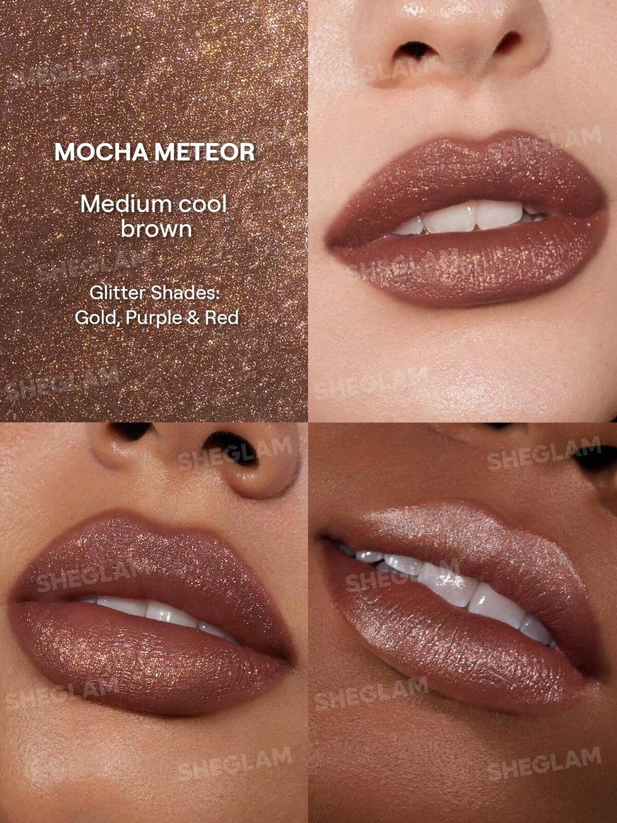 Stardust Swipe Glitter Liquid Lipstick-519 Mocha Meteor