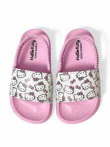 HELLO KITTY AND FRIENDS | SHEIN 可愛卡通星星彈力帶粉色女孩彩虹兒童一腳蹬拖鞋 幼兒與嬰兒防滑快乾浴室拖鞋 - 淡紫色 - 查看 9