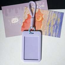 Cute Photocard Holder Keychain For Music Fans, Clear PVC Trading Card Sleeve Protector With Ring, ID Credit Badge Name Card Case For Backpack Purse Travel - Card Holder + Lanyard - View 11