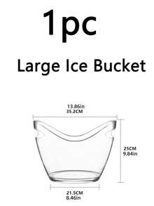 Half Clear Champagne & Chilled Soda Bucket – Ice Bucket, Ideal For Parties, Bars And Restaurants, Perfect For Summer, Father's Day And Halloween - View 8