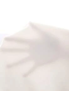 LYSMO Moletom Feminino Casual Sexy Techno Versátil para o Dia a Dia com Design de Cadarço, Cor Sólida, Roupa de Outono para Sair, Noite e Balada, Branco e Marrom Escuro - Branco - Visão 7