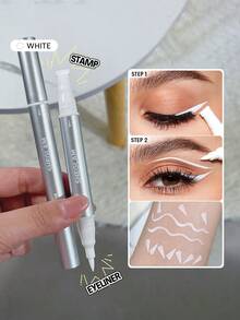 SHEGLAM Wing It 防水眼線筆雙色白色高色度霧面眼線筆速乾超細防水防汗 3 種顏色初學者可混合順滑眼妝 - 白色 - 查看 1