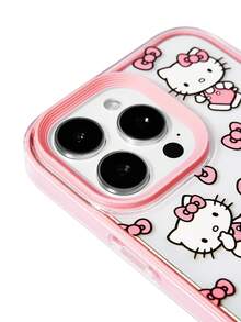 HELLO KITTY AND FRIENDS | SHEIN 卡通圖案粉色手機殼附掛繩，防摔保護 11-17 手機殼 - 彩色 - 查看 4