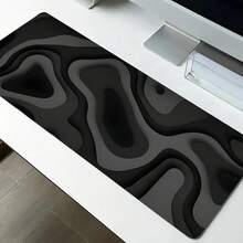 XXL Extended Gaming Desk Mouse Pad, Black Gray Swirl Marble Texture, Non-Slip Durable Rubber Base Smooth Surface, Large Workspace For PC Laptop Office Home Gaming Setup - multicolor - View 6