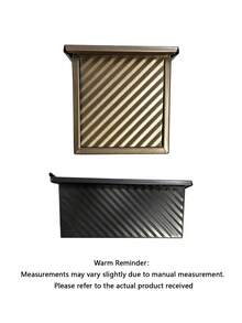 1 Standard Size Toast Mold, Black/Gold, Rectangular With Lid, Textured. Evenly Baked, Easy To Release. Kitchen Baking Tray, Bread Baking Pan, Kitchen Baking Accessory Is An Excellent Choice For Baking Bread On Weekends And Holidays. - Multicolor - View 2