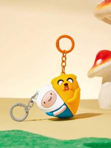 ADVENTURE TIME X SHEIN Colgador de bolso creativo tridimensional, llavero, regalo - Multicolor - Ver 1