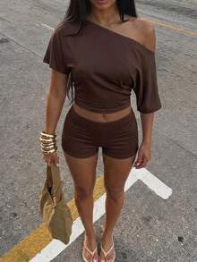 Women Two-Piece Outfits - Different Colored 4 - View 7