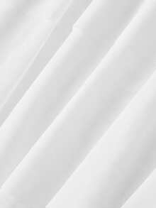 Skyraze Vestido corto sin mangas con cuello asimétrico y fruncido de unicolor para mujer - Blanco - Ver 6
