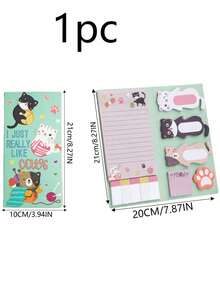 Cute Cat Shaped Design Sticky Notes - multicolor - View 9