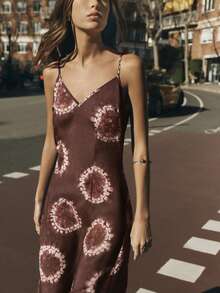Nöista Brown Boho Print Maxi Dress, Perfect For Summer, Fall, Beach, Vacation And Casual Looks. - Purple - View 7