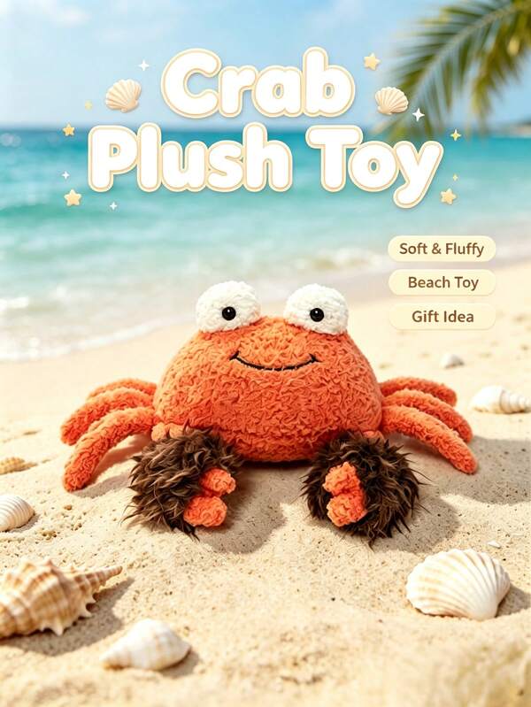 POKOJA LAND 1Pc Hairy Crab Plush Toys, Cute Dolls, Sleeping Pillows, Stuffed Bolls, Dirthday Gifts