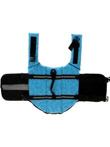 1pc Dog Life Jacket, Adjustable Chest & Neck, Tear-Resistant Pet Life Vest, Suitable For Medium & Small …Dogs, Boating, Swimming, High Buoyancy, Includes Easy-Carry Handle And D-Rin - Multicolor - View 11